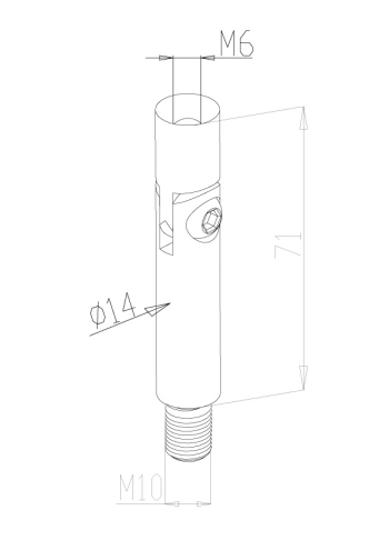 Adjustable Handrail Stems - Model 0315 CAD Drawing